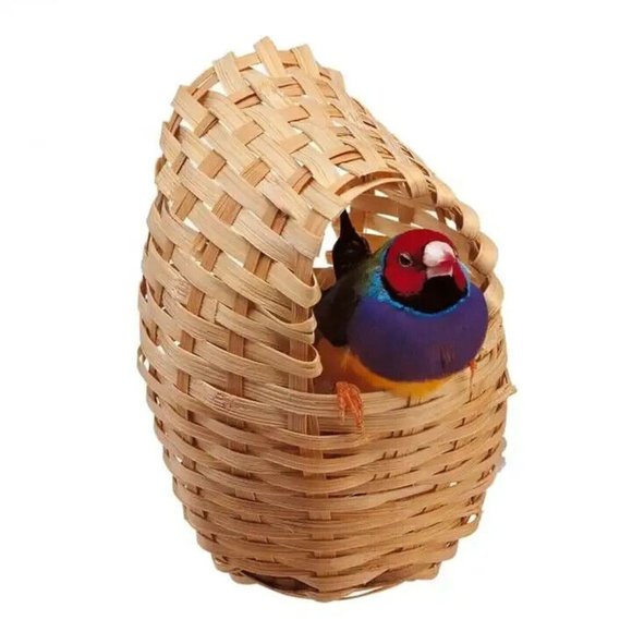 NEW Large Bird Finch Bamboo Nesting Nests 6 pieces - Picture 2 of 3